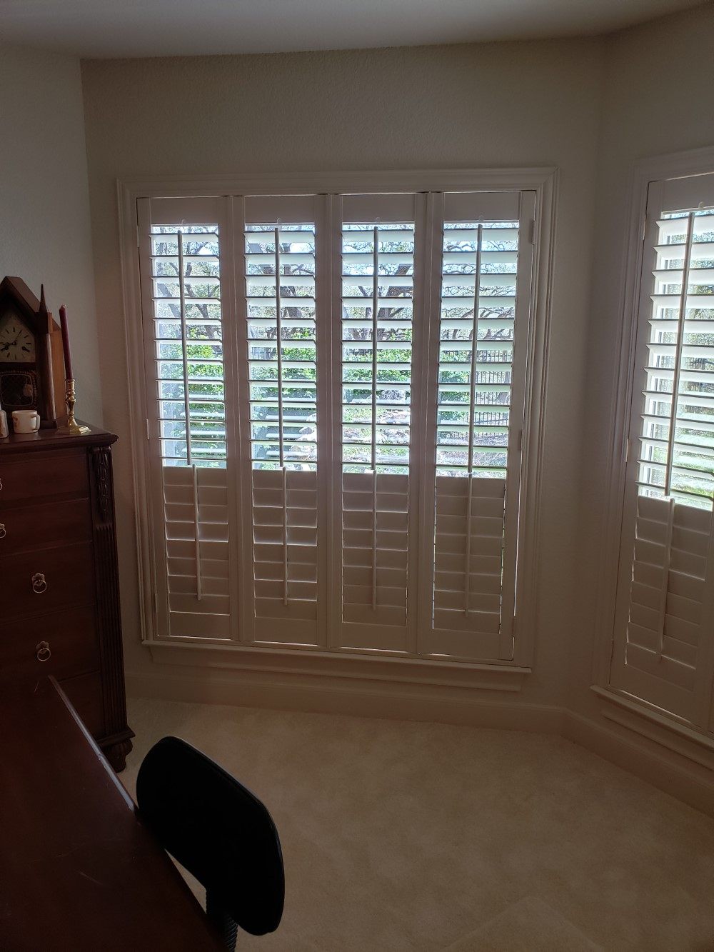 Elegant custom color shutters installed in Fair Oaks Ranch, TX