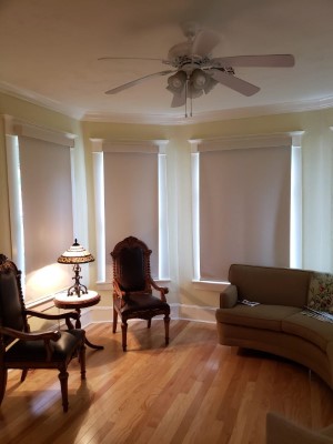 Hunter Douglas Designer Blackout shades installed in Fredericksburg, TX