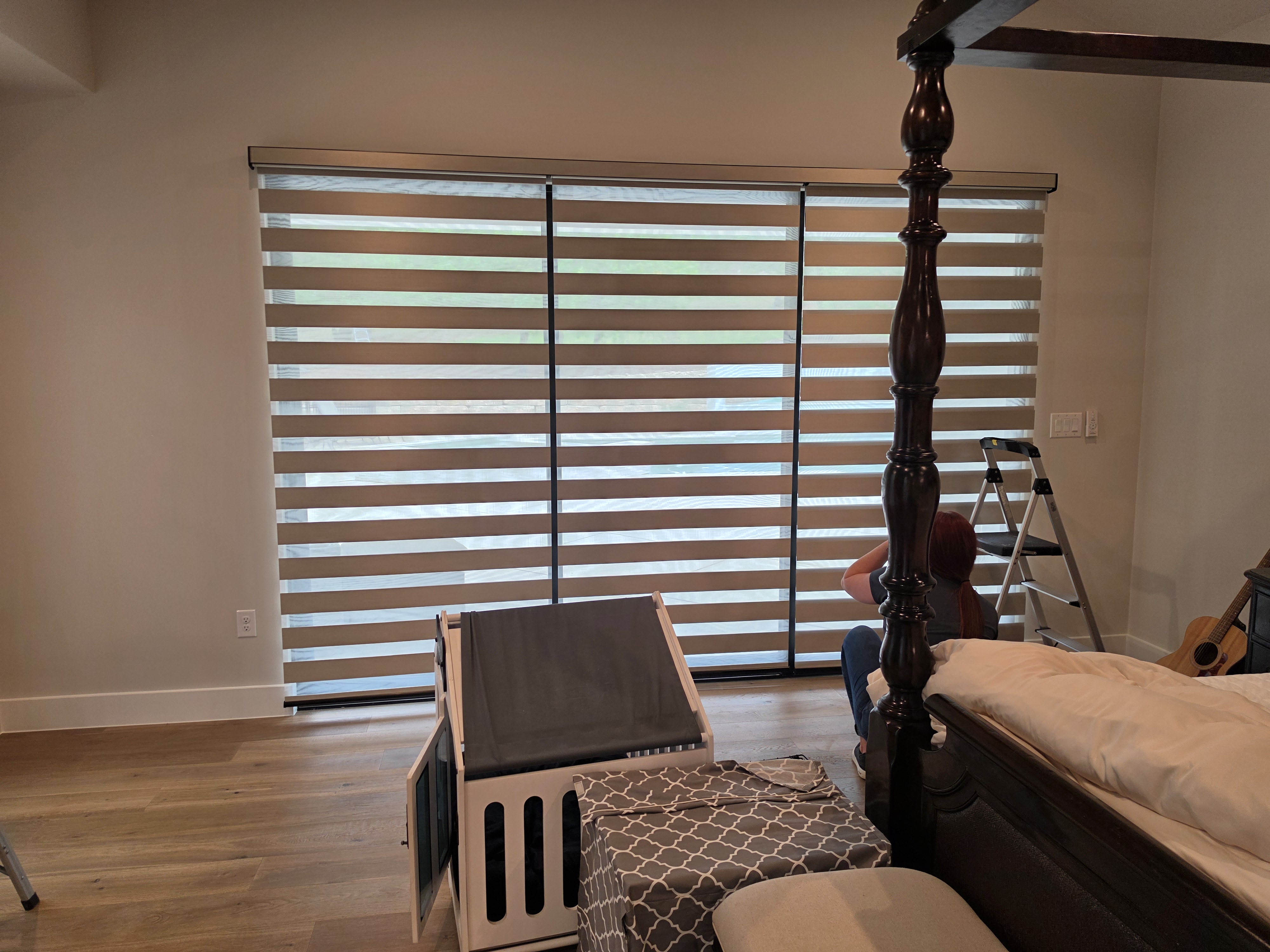 Modern Vision Banded Shades at Colonial Oaks in Fair Oaks Ranch, TX